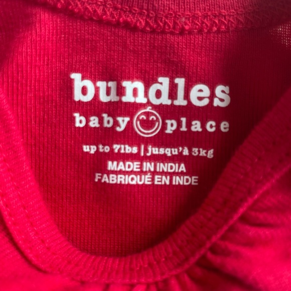 6/$20💥NB LOVE Plaid Tartan Graphic Tee Onesie Bodysuit, Long Sleeve, Deep Red - Picture 8 of 9